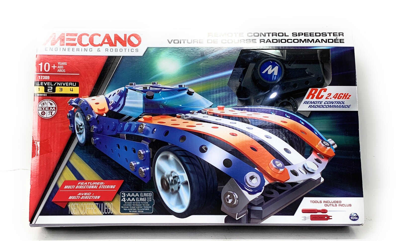 meccano remote control speedster sports car