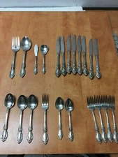 Oneida Stainless Wordsworth Flatware Lot of 22 USA Canada OCO Forks Serving