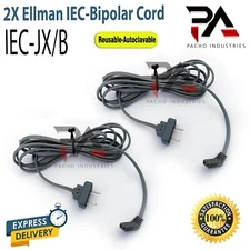 2X Ellman IEC-Bipolar Cord IEC-JX/B Silicone Wire Reusable CE Certified