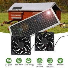 20W Solar Attic Fan Kit 5" DC Fan with Solar Panel for Roof Vent Chicken Coop