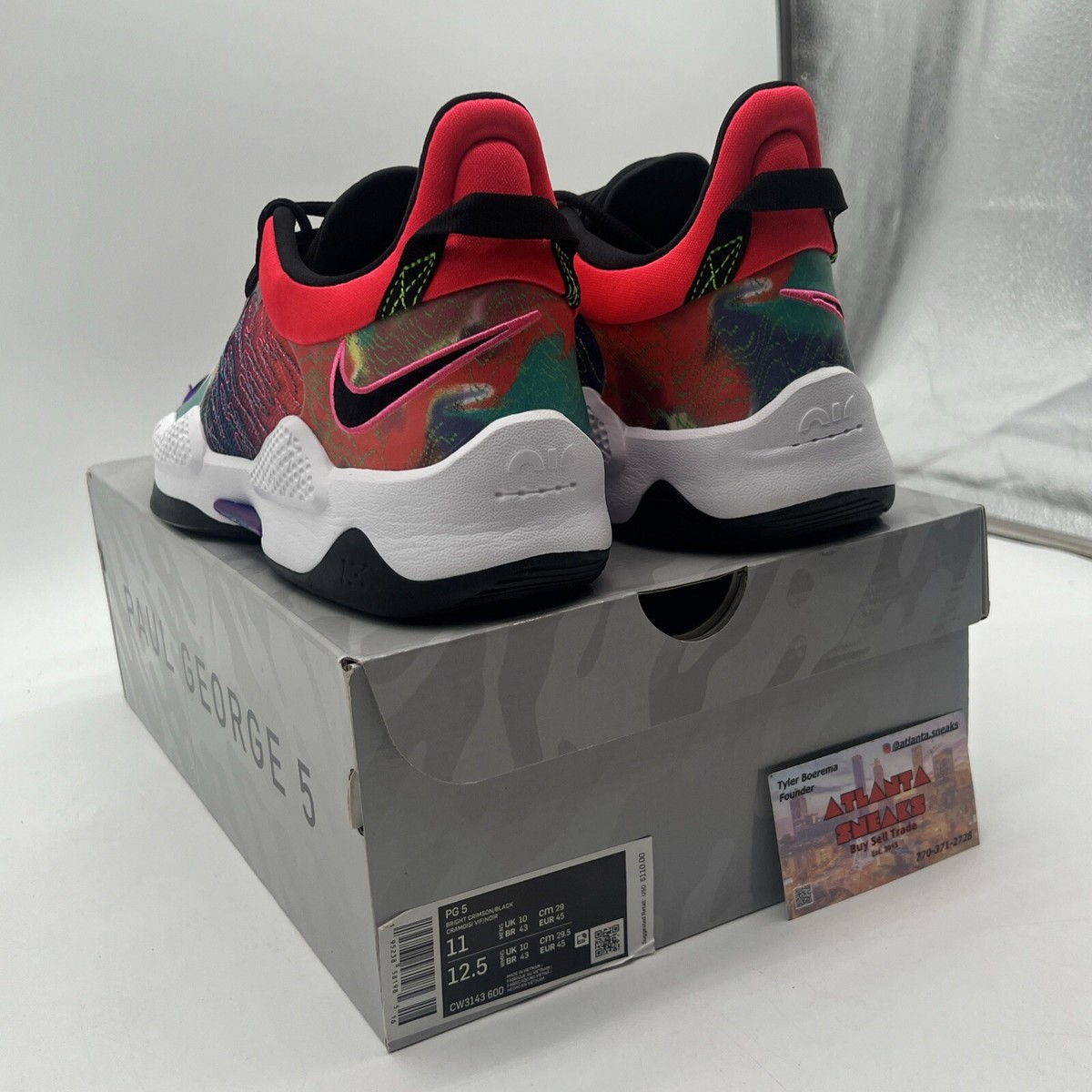 NIKE PG5 美品 Nike PG 5 EP 'White Black' CW3146-100