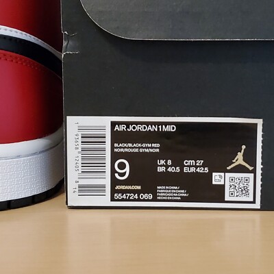 jordan 1 mid chicago size 9