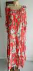 AUTOGRAPH Plus Size Frill Sleeve Tiered Coral Print Dress – Size 26