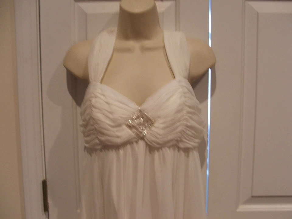 Nuevo con etiquetas Vestido de Boda Estilo Londres Noches Playa Verano Jardín Cintura Imperio talla 10 Foto 2 de 4