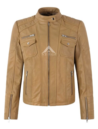 Women's Quilted Fashion Biker Zipper Closure Motorcycle Lambskin Leather Jacket - Picture 9 of 28