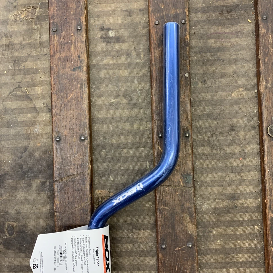 Manillar de aleación triple cono Box Components 22,2 AZUL Foto 3 de 4