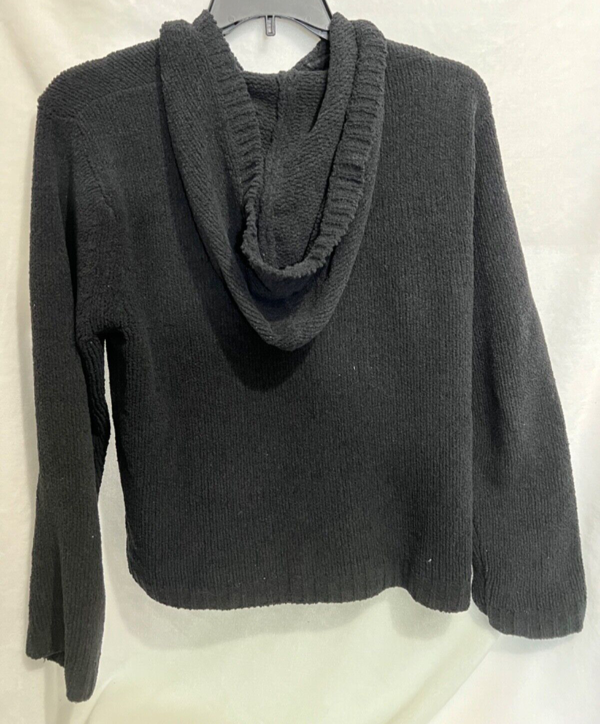 Exist Solid Black Zip Up Hoodie Pockets Cozy M Me… - image 4