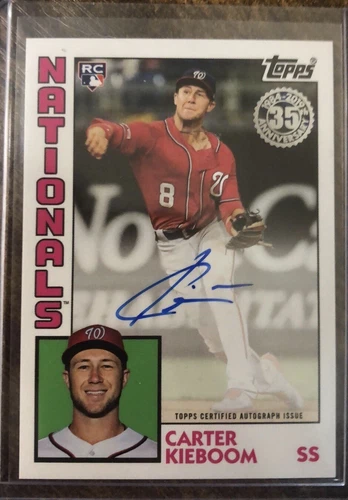 2019 Topps Update CARTER KIEBOOM LOT 1984 Auto, Debut 150th,Best RC,2-Bowman 1st