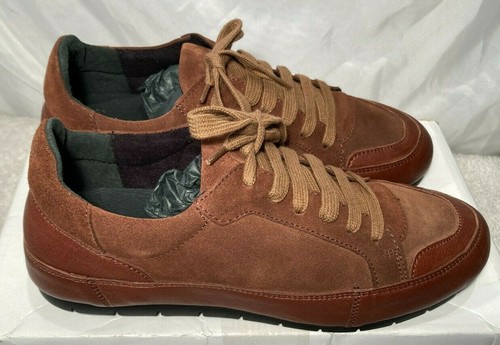 Manas Womens Suede Leather Lace Up Trainer Brown Size UK 5 - Picture 2 of 12