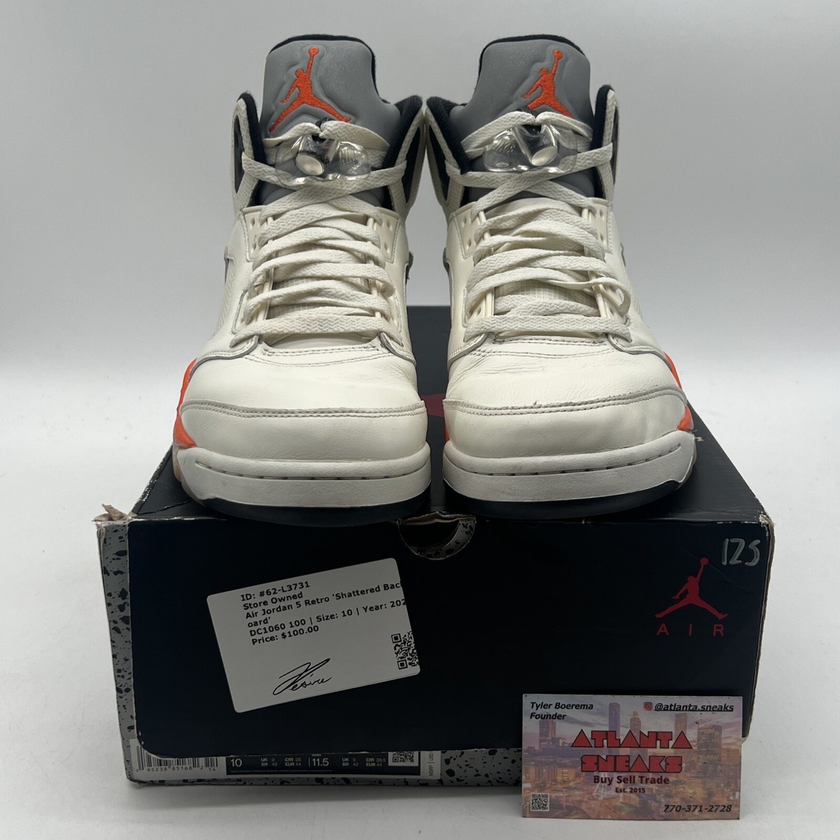 Size 10 - Jordan 5 Shattered Backboard Orange Black Leather Size 10 - Jordan 5 Shattered Backboard Orange Black Leather