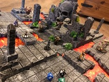 Juego de ruinas de templo de lava 28 mm Dungeons and Dragons Pathfinder d&d paisaje de terreno