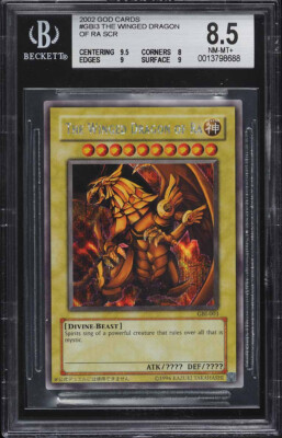 YUGIOH GBI-003 THE WINGED DRAGON OF RA SECRET RARE BGS 8.5 NM-MT