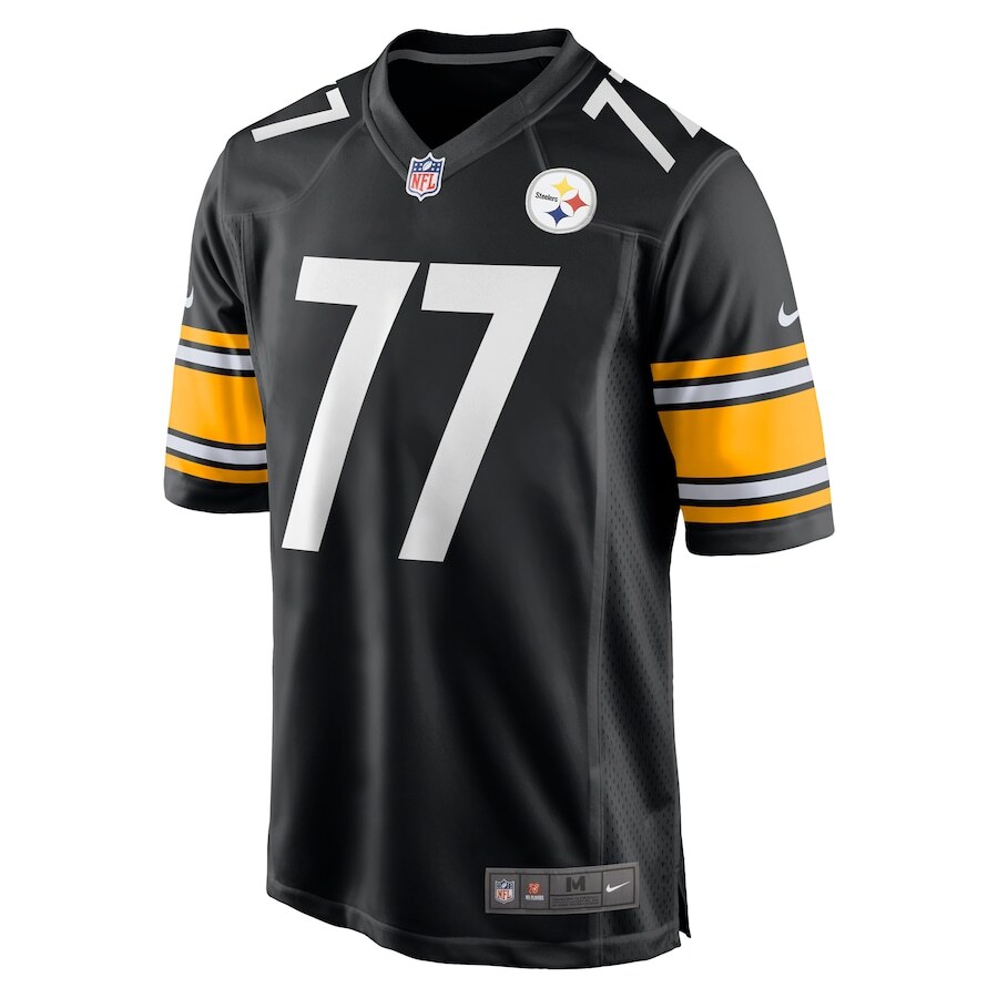 希少カラー Steelerse Brown 公式 ゲームシャツ NIKE NFL Pittsburgh Steelers Broderick Jones #77 Nike Black Official