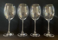 FOUR 4 KIRKLAND SIGNATURE CRYSTAL STEM Jumbo 10.5" WINE GLASSES Reidel 25 oz GER