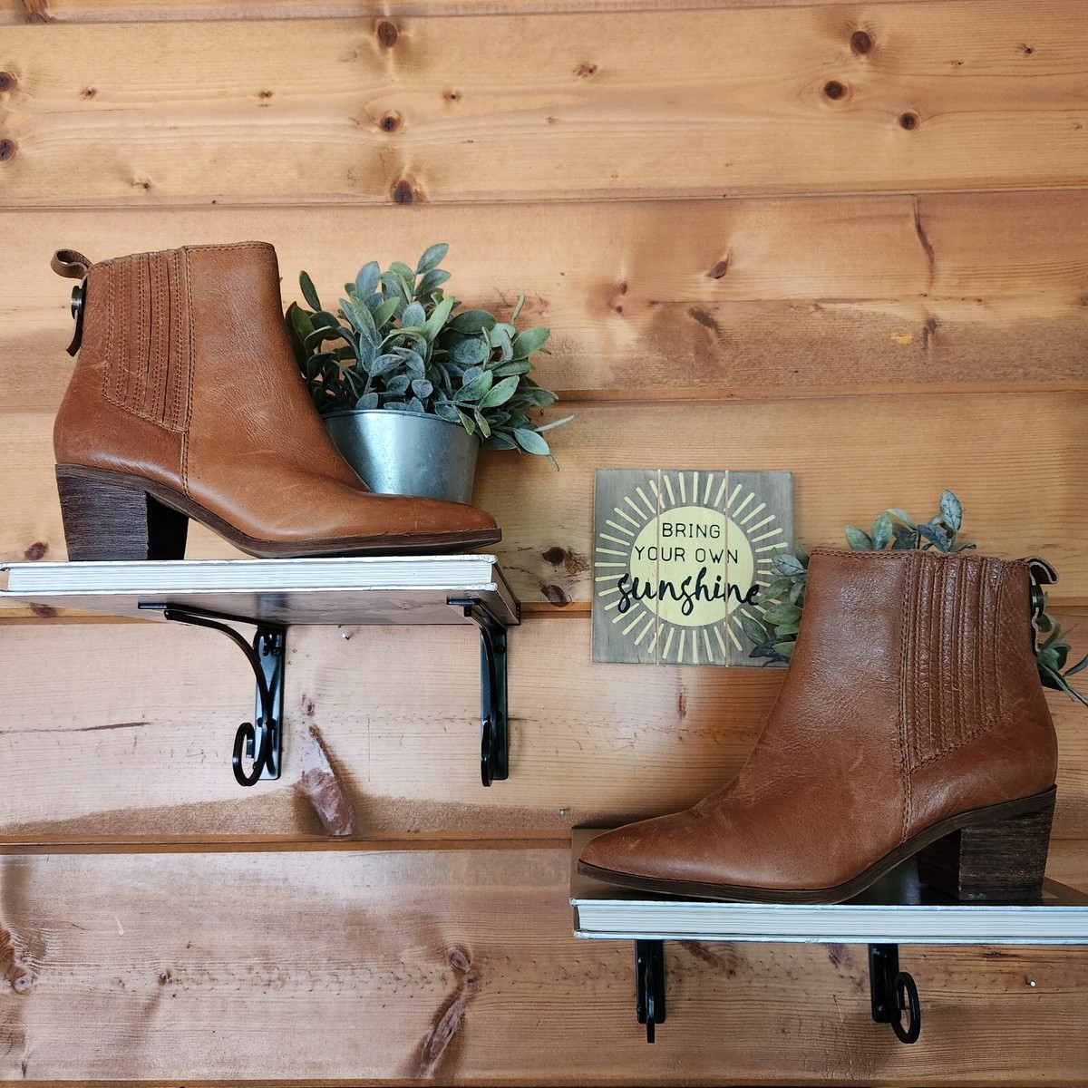 FRANCO SARTO Brown Leather Ankle Boots Franco Sarto Ankle Boots Womens 9M Camel Brown Leather  main image 4