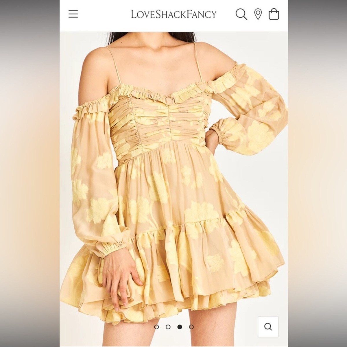 loveshackfancy yellow mini dress LoveShackFancy