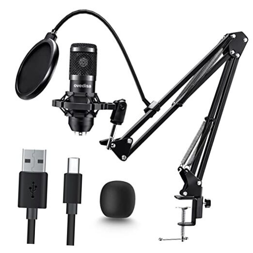 USB Gaming Microphone PC,Professional Cardioid 192kHz/24Bit Plug & Play