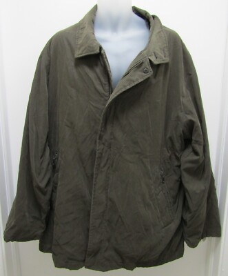 Men's Green BARACUTA Quilted Lining Zip Up Winter Jacket Size XL 