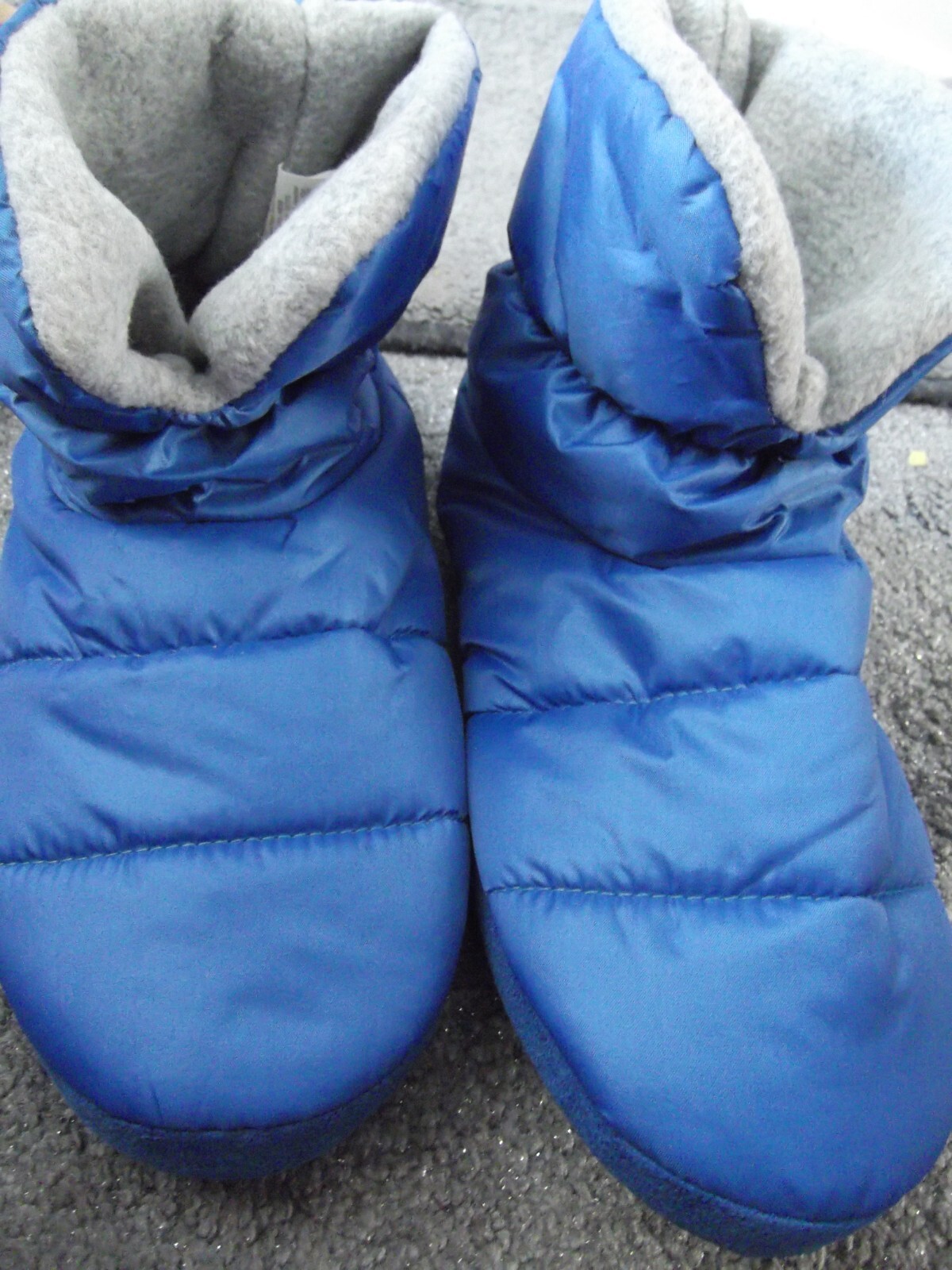 SAOLA INUTILIZZATE COOPERS OF STORTFORD BLU STIVALETTI PUFFER PANTOFOLE SUOLA GRIP TAGLIA L CIRCA 8