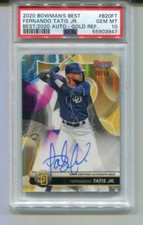 2020 Bowman's Best Fernando Tatis Jr Best 2020 Auto Gold Refractor 06/50 PSA 10