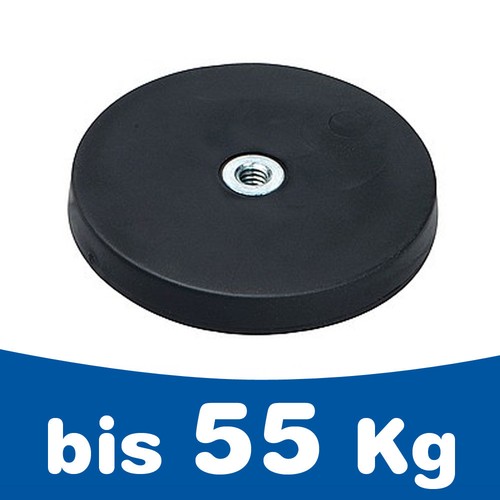 Magnetic system neodymium Ø 22mm - 88mm rubberized, inner thread M4-M6, holds 3kg - 55kg - Picture 8 of 8