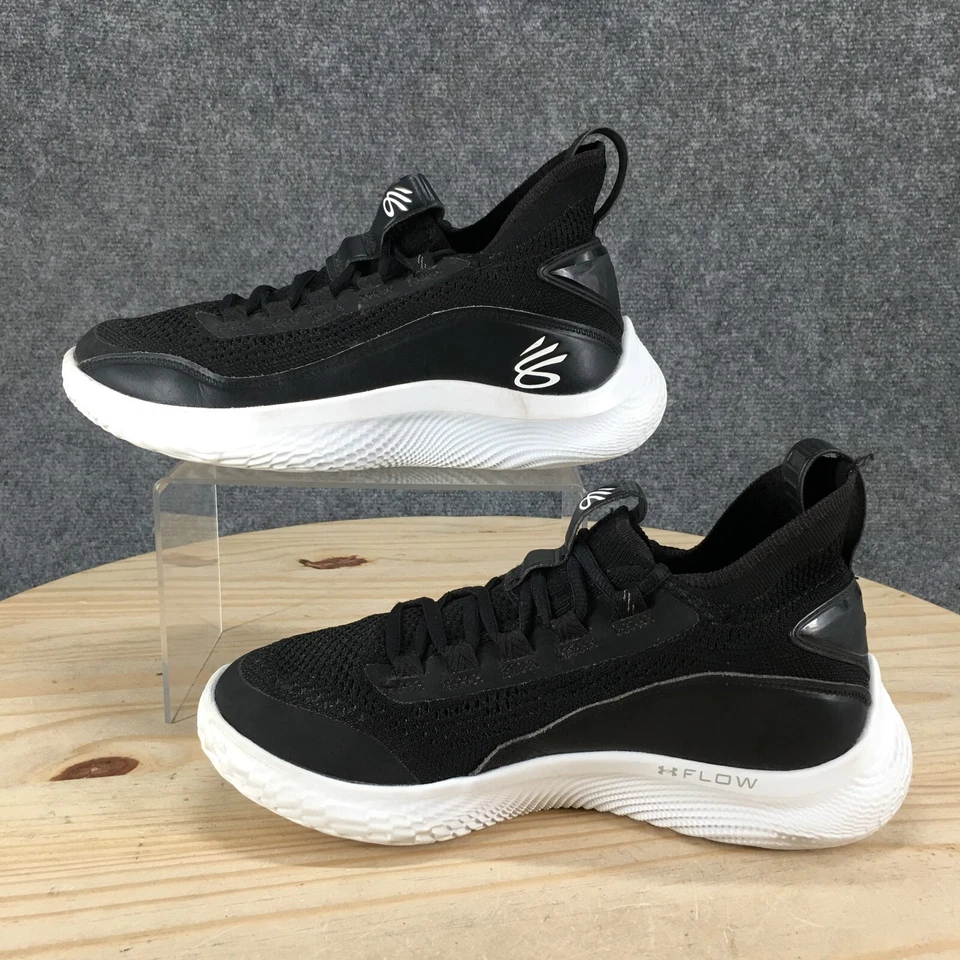 Кроссовки молодежные Under Armour Shoes 6.5 Curry Flow 8 черные на шнуровке 3023527-002 - Изображение 2 из 4