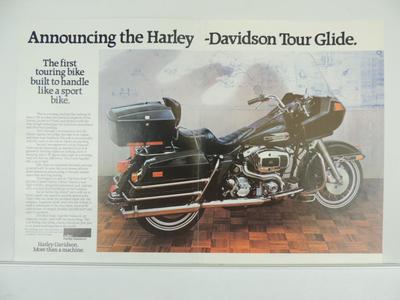 【アンティーク】ツアーパンフレット Vintage Harley Tour Glide V-Twin Motorcycle Brochure and