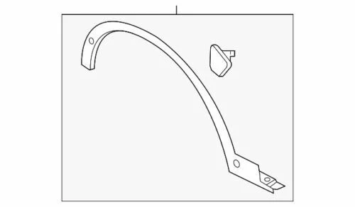 Moldura de apertura de rueda izquierda para Ford Escape 2017-2019 (N/P CJ5Z-16268-AD)