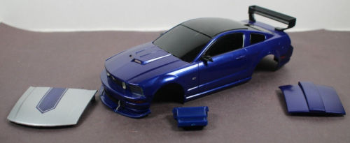 Xmods Radio Shack 2006 Ford Mustang GT Body Shell w/ Front Clip Roof Hood LQQK