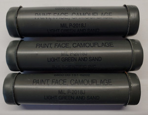 USGI military issue camo stick face paint light green / sand 3-pack