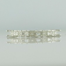 925 Sterling Silver 2.5mm Round Semi Mount Eternity Ring For Wedding Ring