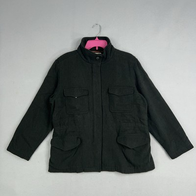 Vintage Abercrombie Fitch Jacket Womens Medium Green Wool Field