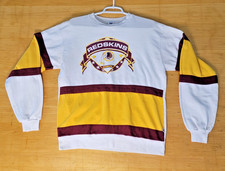 Vtg Washington Redskins Commanders Logo 7 Mens L White Sweatshirt USA Made 1990s