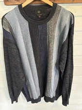 F/X Fusion Blue striped Sweater Mens Pullover XXL
