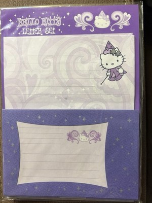 Vintage 2000 Sanrio Hello Kitty Magic Witch Halloween Stationery Letter Set