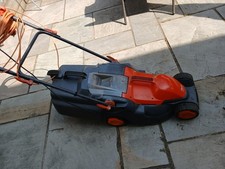 Flymo Corded Electric Push Lawn Mower, Hand-Propelled, Orange/Black