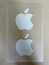 APPLE 2 Sticker Sheet WHITE Genuine OEM Logo Decal 2 STICKERS on 1 SHEET 