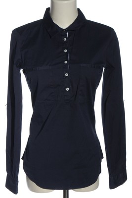 ZARA BASIC Langarmhemd Damen Hemd Gr. DE 36 blau Casual-Look