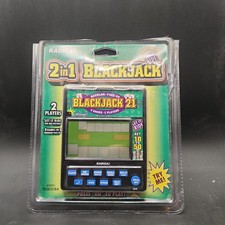 Radica Blackjack 21 Electronic Handheld Video Game 2 in 1 955CS1BA Sealed NIB