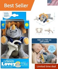 Multi-Textured Triceratops Lovey with 100 Silicone HappyPaci - Infant Essential