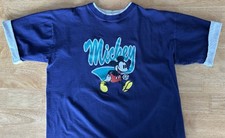 Vintage 90’s Mickey Mouse Disney Store T-Shirt Roll Sleeve Made In USA Size XL