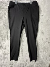 Briggs Womens Size 14 Black Pull On Dress Pants Stretch Career Ankle