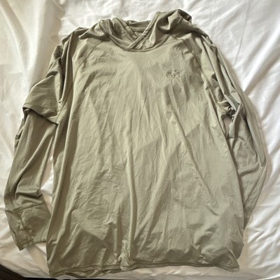 KUIU Men's Tan Gila Hoodie Polyester Spandex Long Sleeve Pullover, Size XL