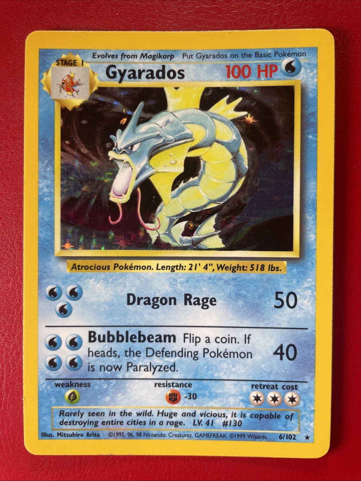 Gyarados 007/130 Base Set 2 Holo