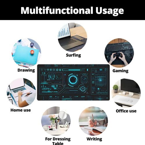 ZOCOZY Grand Tapis de Souris Gaming Extended, (48" x 24") Grand Bureau Mat pour Bureau... - Photo 8/9