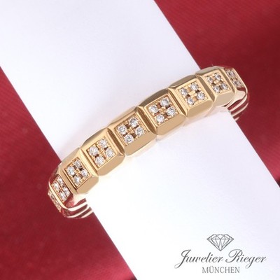 Chopard Ring Ice Cube Gelbgold 750 Diamanten Brillanten Gr. 53 82/6815 Gold