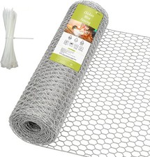Chicken Wire Fencing, 16.5 X 158 Inch Chicken Wire Mesh Roll for Garden Plants,