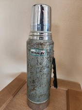 Vintage Stanley Aladdin Green Thermos A-944DH Quart with Handle Made in USA