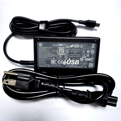Genuine NEW  65W USB C  Type C Adapter Charger for HP TPN-DA20 TPN-LA23 TPN-HA01