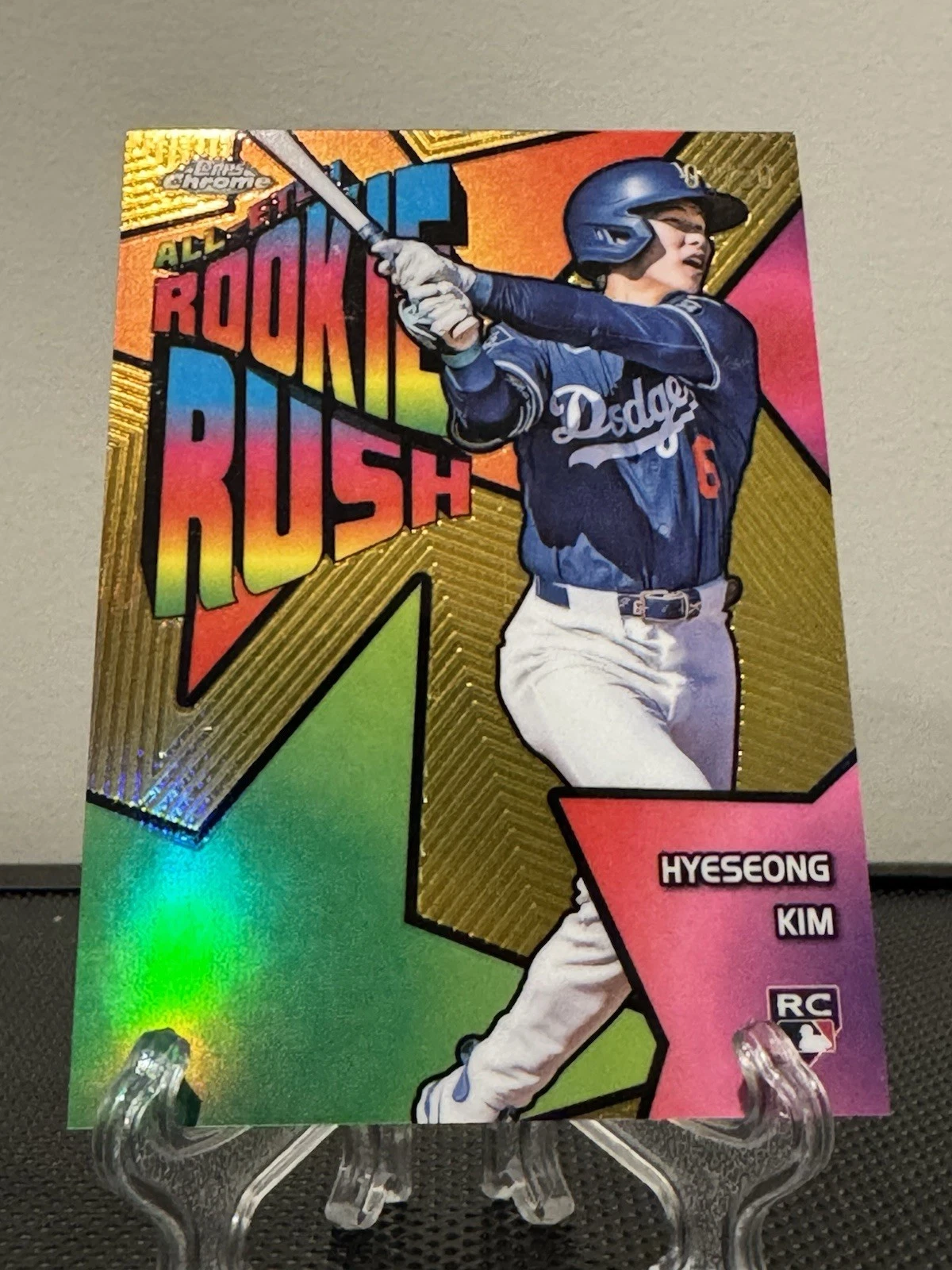 2025 Topps Chrome All Etch Rookie Rush RC Hyeseong Kim Gold SP /50